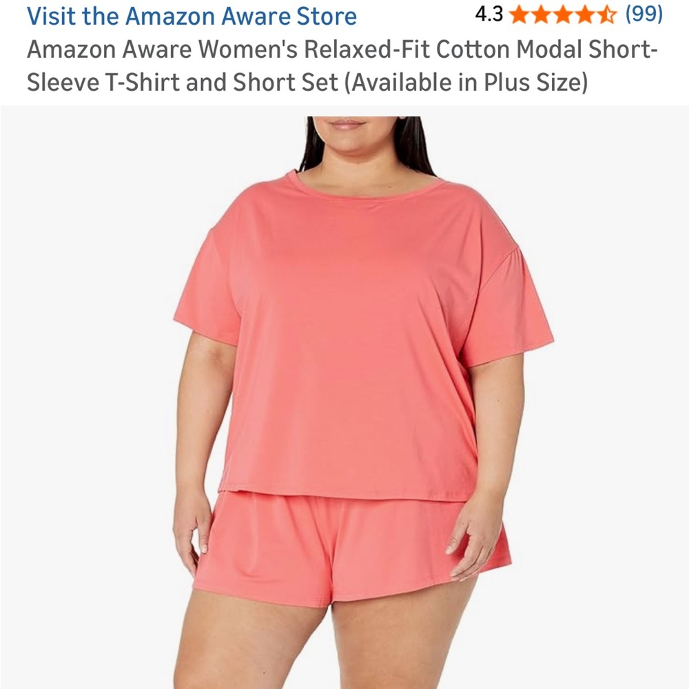 LOT of 7x Plus Size “Amazon Aware” Modal Pajamas 7 pieces AS IS